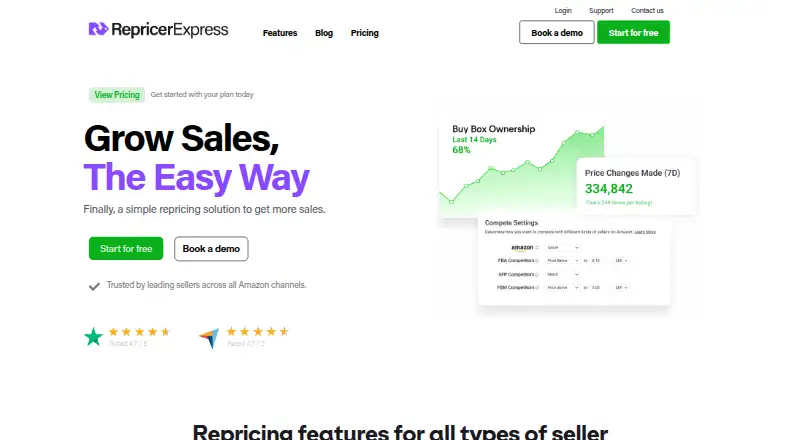 RepricerExpress's own site
