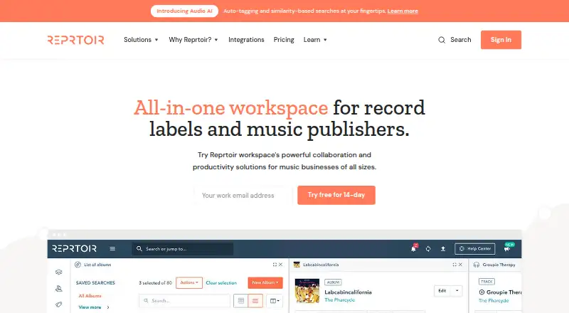 Reprtoir's own site