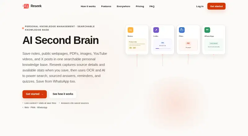 Reseek's own site