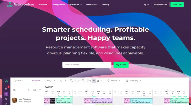 Resource Guru's own site