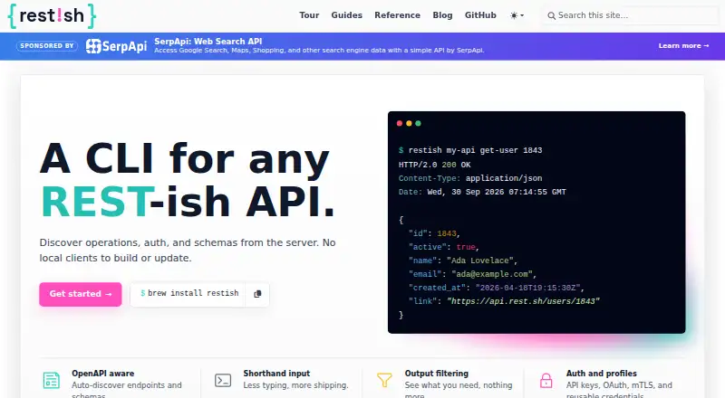 Restish's own site