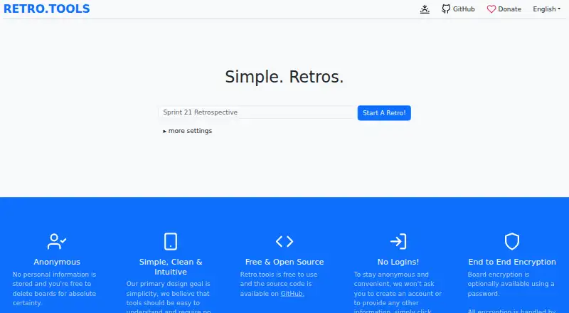 Retro.tools's own site
