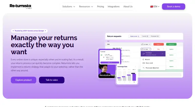 Returnista's own site