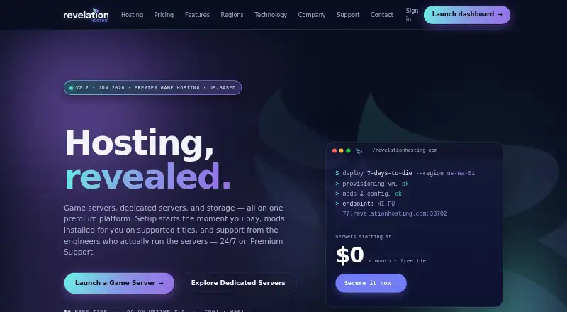 Revelation Hosting's own site