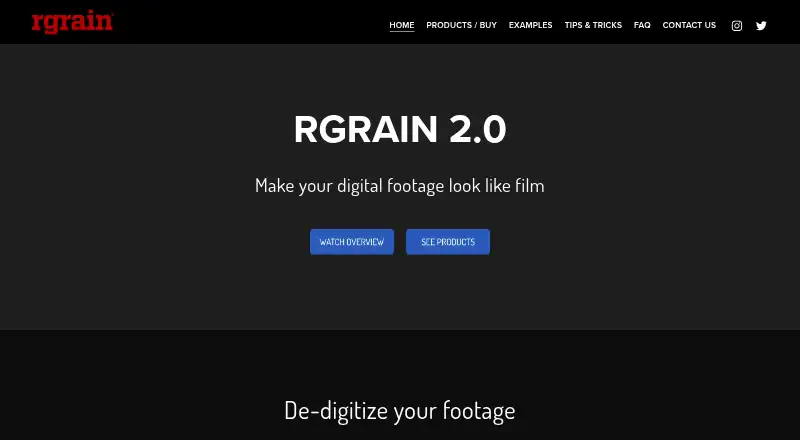 RGrain 2.0's own site