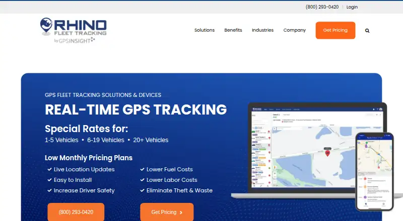 Rhino Fleet Tracking's own site