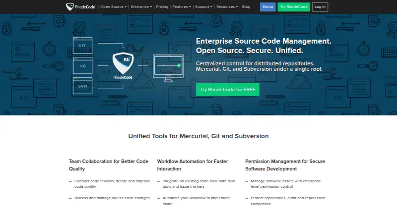 RhodeCode Enterprise's own site