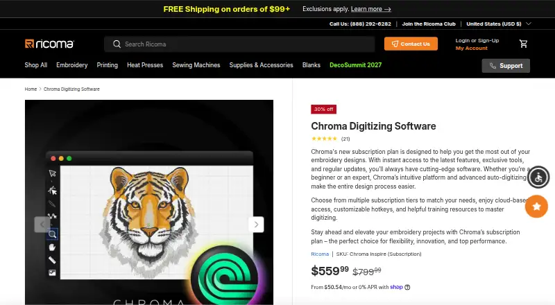 Ricoma Chroma's own site
