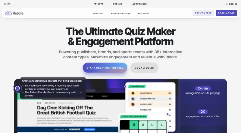 Riddle's own site