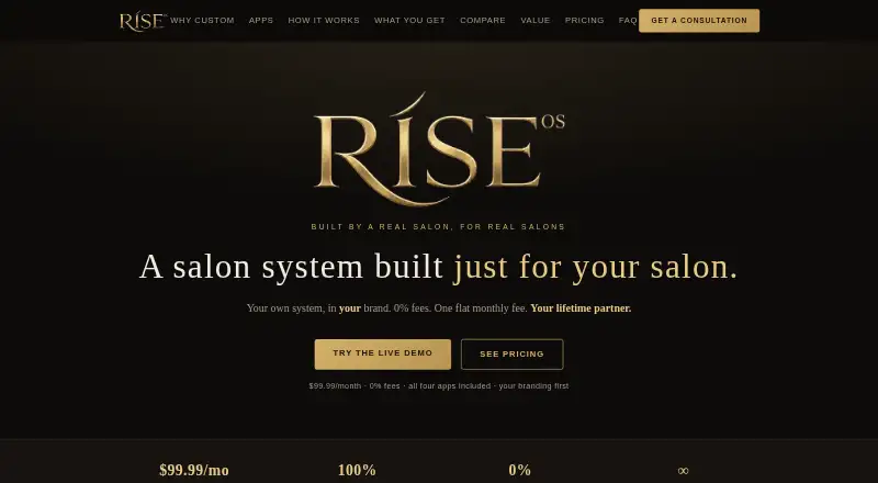 Rise OS's own site