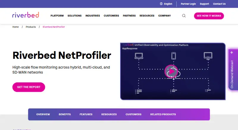 Riverbed NetProfiler's own site