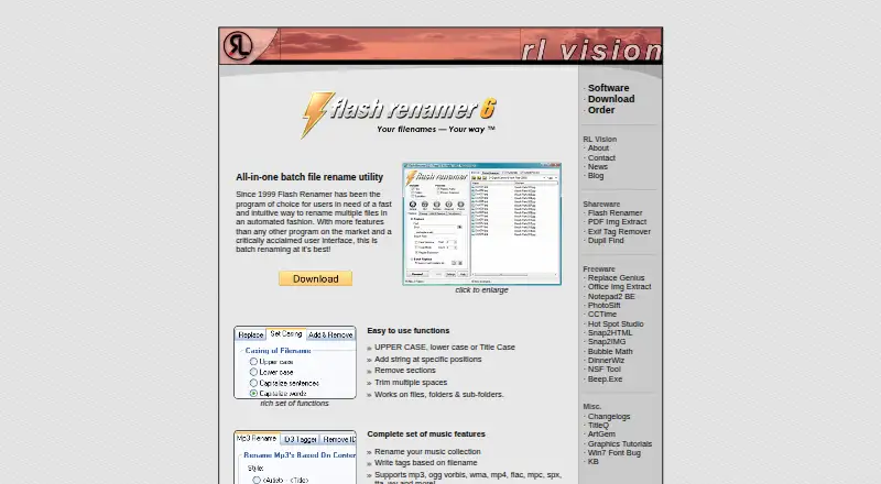 Flash Renamer's own site