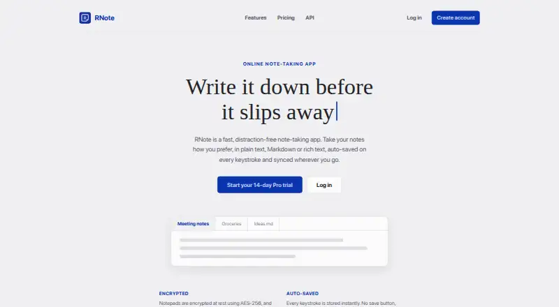 RNote's own site