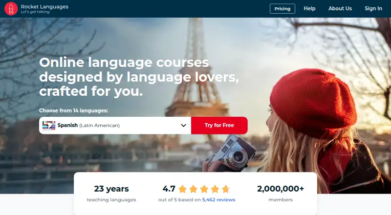 Rocket Languages's own site