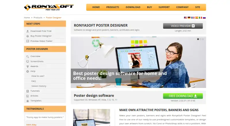 RonyaSoft Poster Designer's own site