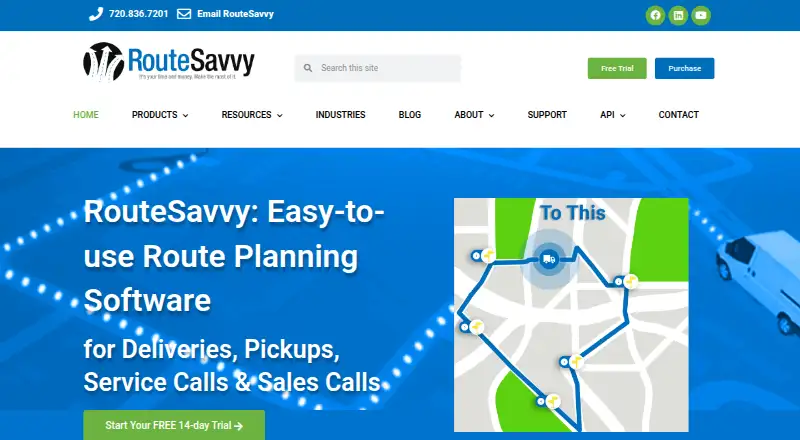 RouteSavvy's own site