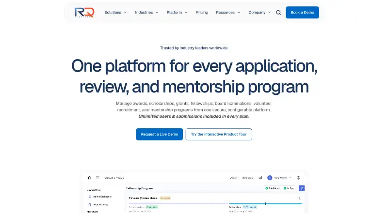 RQ Platform's own site