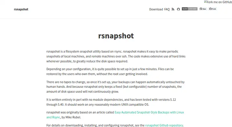 rsnapshot's own site