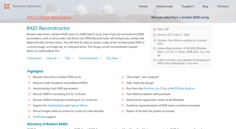 RAID Reconstructor's own site