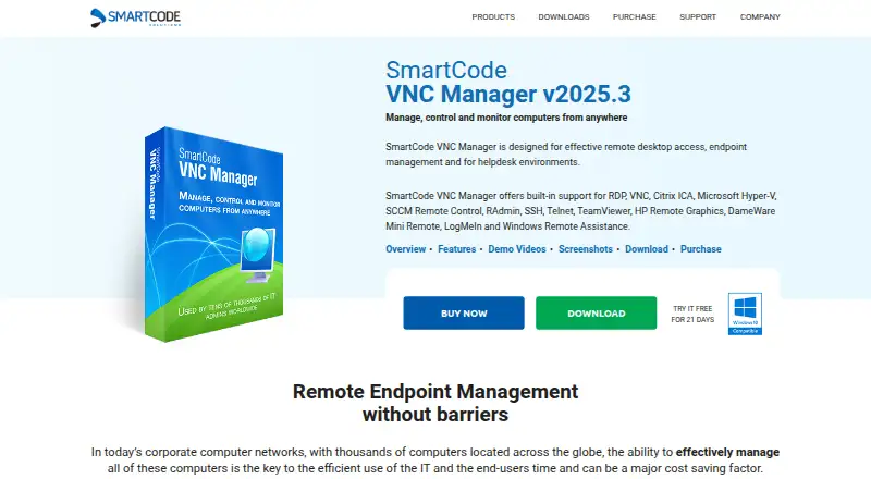SmartCode VNC Manager's own site