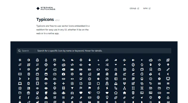 Typicons's own site