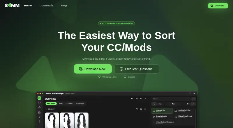 GameTimeDev Sims 4 Mod Manager's own site