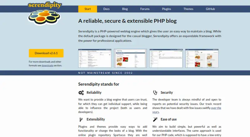 Serendipity's own site