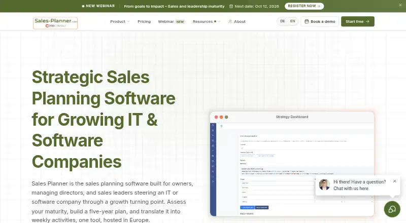 Sales Planner's own site
