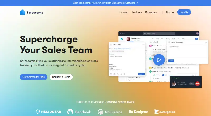 Salescamp's own site