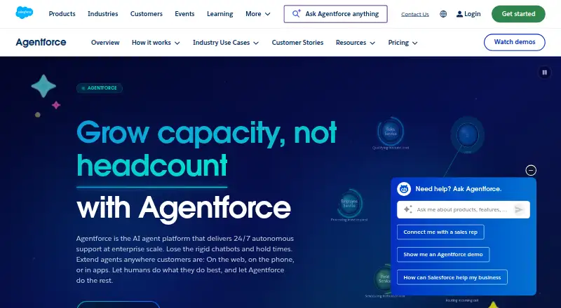 Salesforce Agentforce's own site