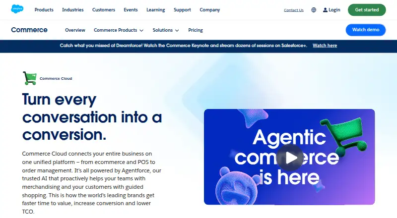 Salesforce Commerce Cloud's own site