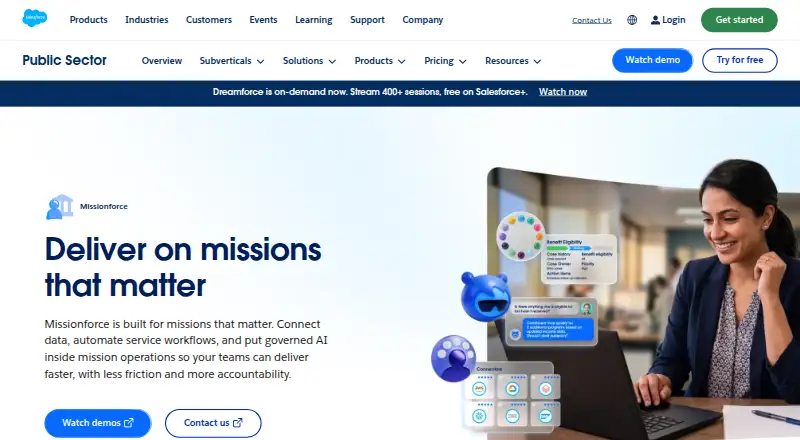 Salesforce Public Sector Solutions's own site