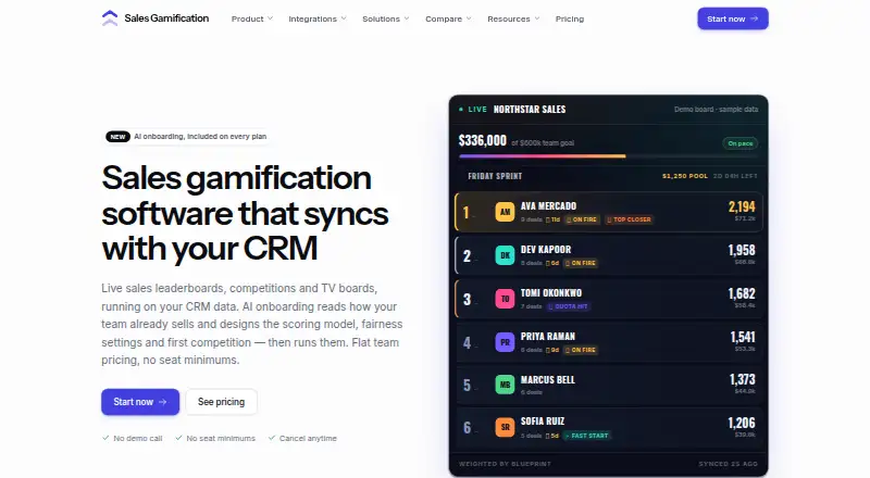 Sales Gamification's own site