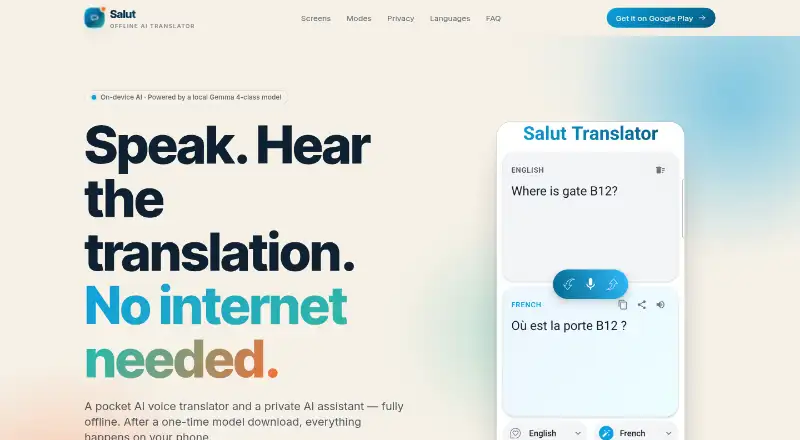 Salut's own site