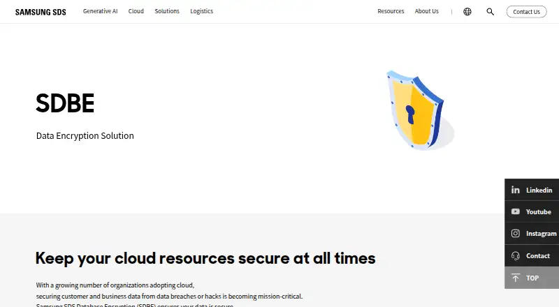 Samsung SDS Database Encryption (SDBE)'s own site