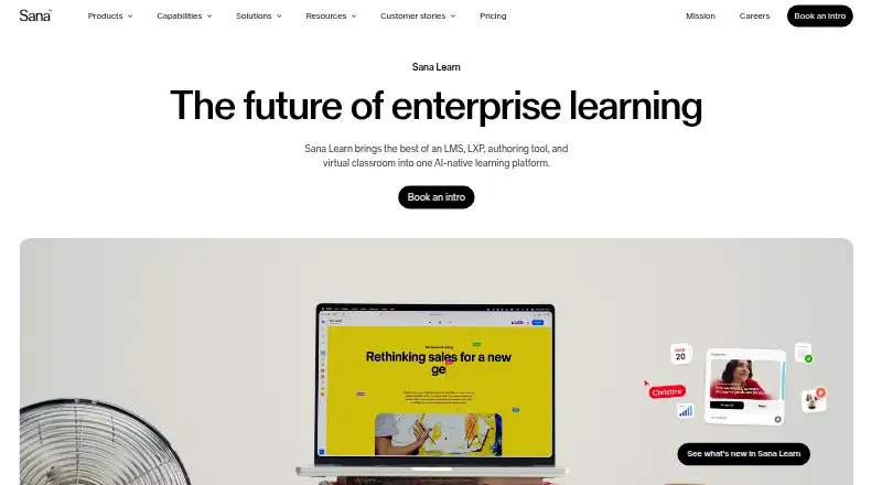 Sana Learn's own site
