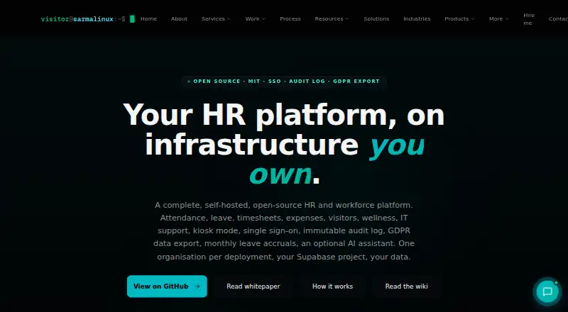 StaffPortal's own site