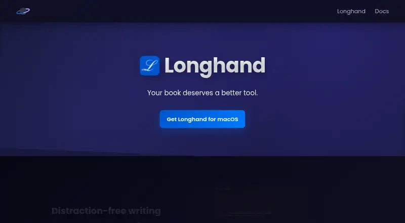 Longhand's own site