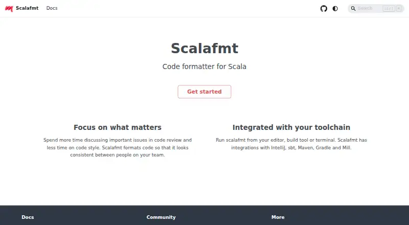 Scalafmt's own site