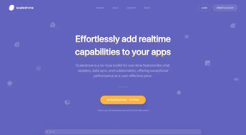 Scaledrone's own site