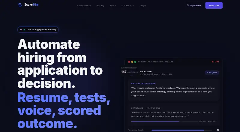 ScalerHire's own site