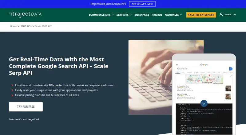 Scale SERP's own site