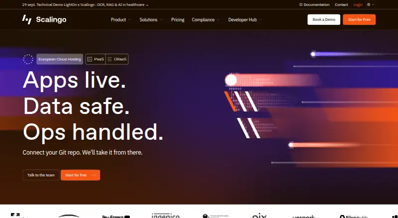 Scalingo's own site