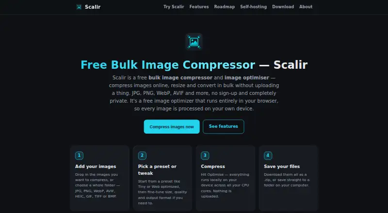 Scalir's own site