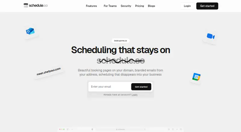 Schedule.so's own site