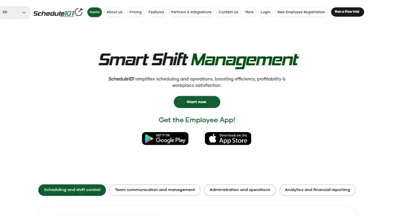 Schedule101's own site