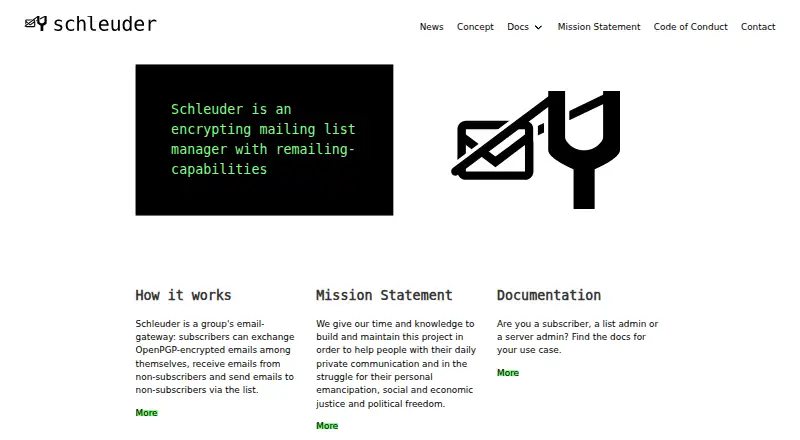 Schleuder's own site