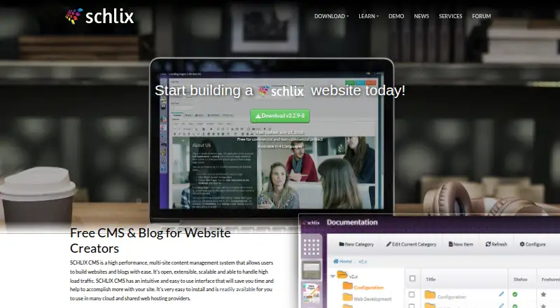 SCHLIX CMS's own site