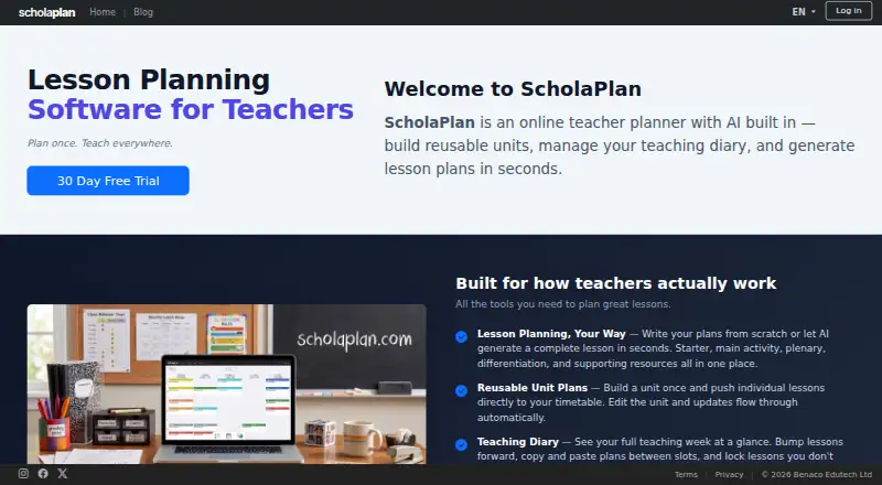 ScholaPlan's own site