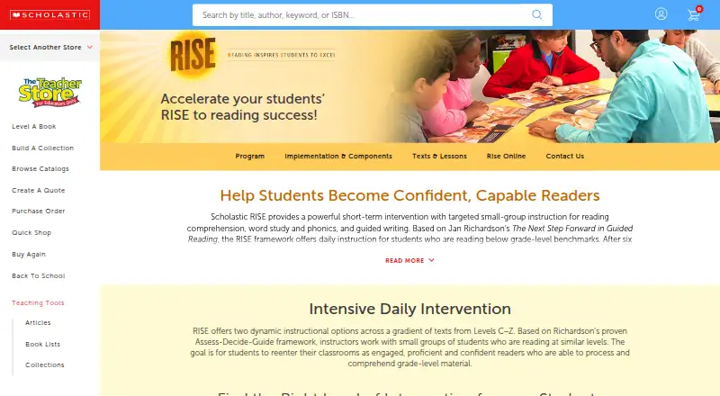 Scholastic RISE's own site